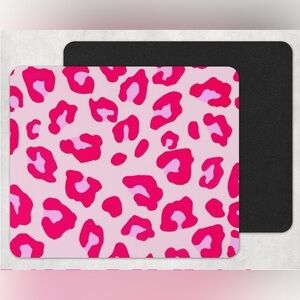 Pink Leopard Print Mouse Pad